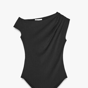 Zara draped fitted bodysuit